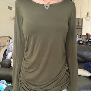 Elegant Olive Long Sleeve Top